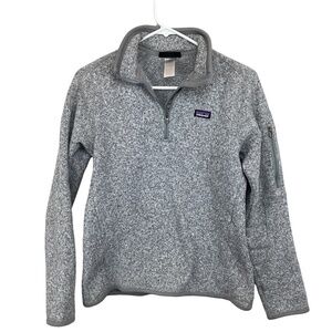 Patagonia Women's‎ Gray Sweatshirt Size Small 3/4 Zip Front Fleece Jacket